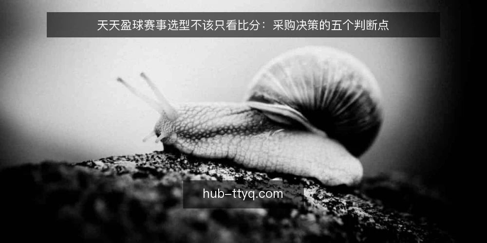天天盈球赛事选型不该只看比分：采购决策的五个判断点 — 需求定义：先分清你要的是赛事数据还是决策支持 配图